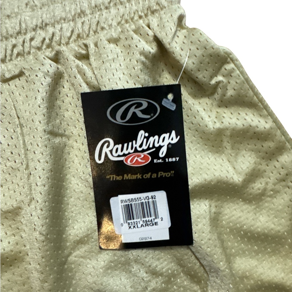 Vintage Deadstock NWT Rawlings Gold Athletic Shorts Men’s Size XXL Adult - Picture 8 of 11
